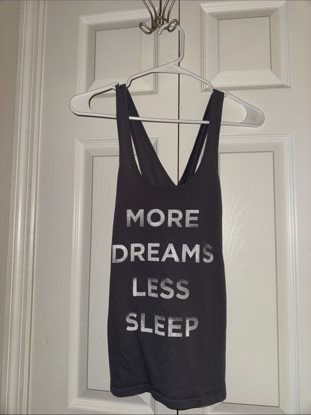 Victoria's Secret Black Tank Top with Silver Graphic Text
